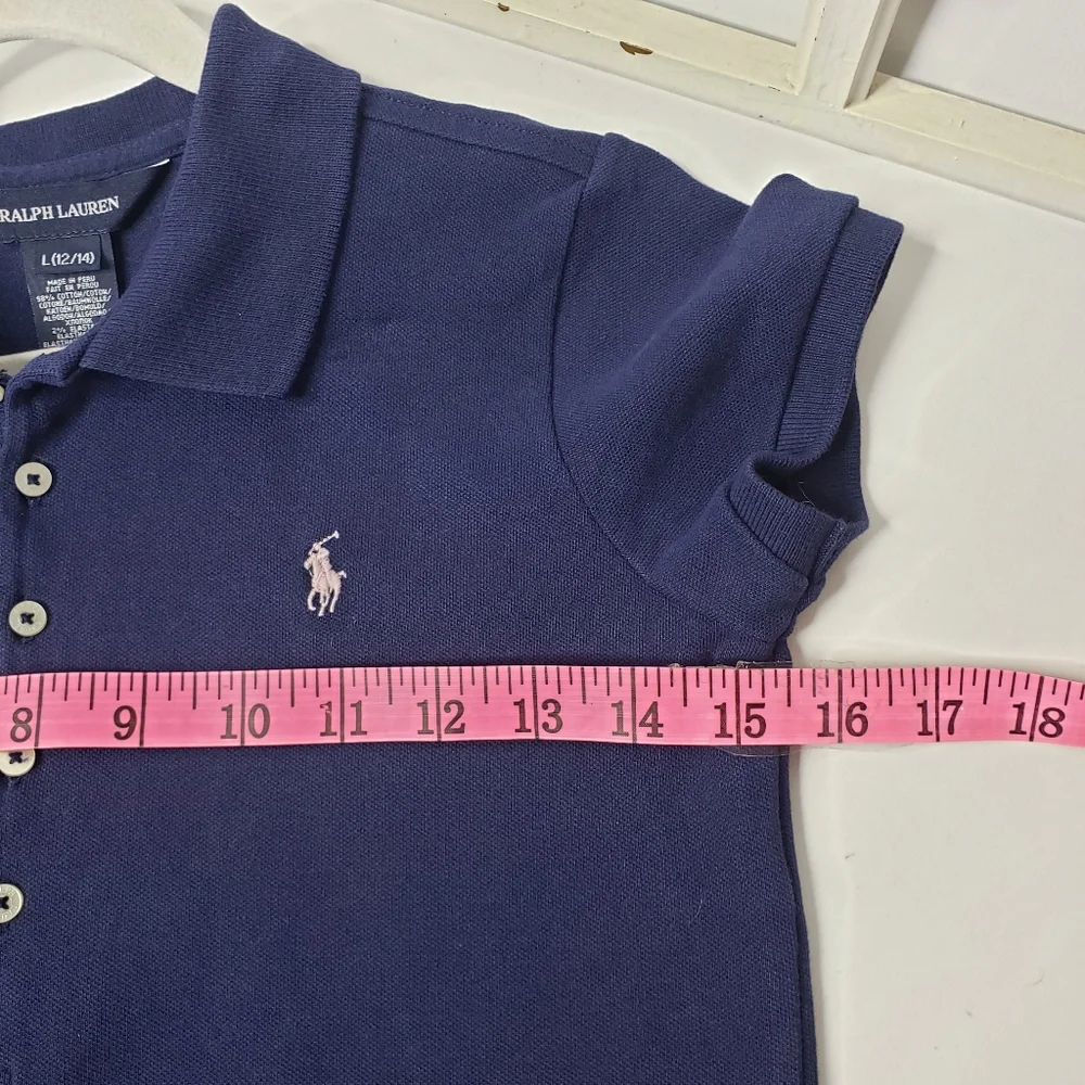 Ralph Lauren Polo Drop Waist Flounce Pop-over Preppy Pleats Sporty Dress Sz L